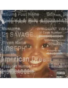 21 Savage - American Dream Transparent, Coloured Vinyl