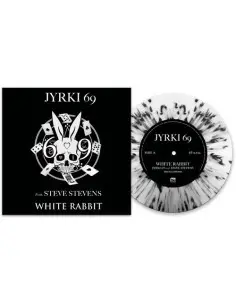 Jyrki 69 - White Rabbit - BlackWhite Splatter