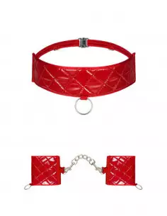 Red cuffs & choker
