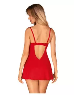 Red chemise & thong 2