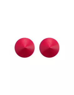 Red natural leather nipple covers