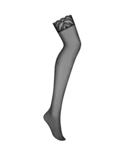 Black stockings with lace trim 2
