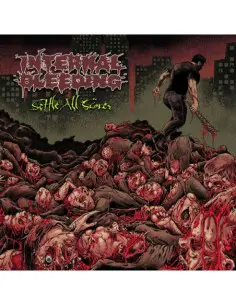 Internal Bleeding - Settle All Scores (Red W/ Black Splatter Vinyl)