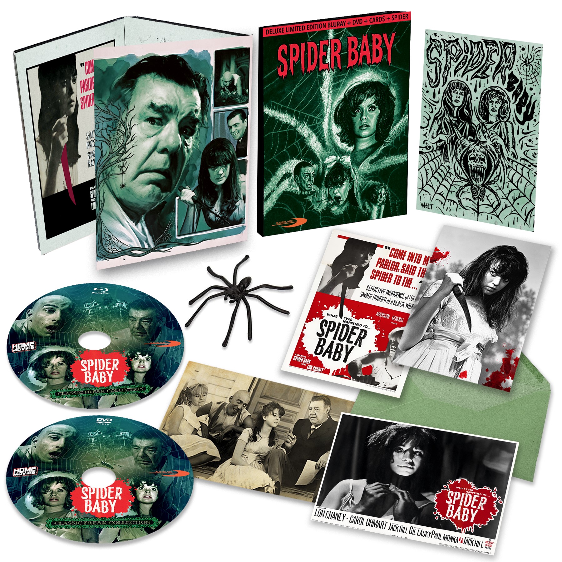 Spider Baby - Deluxe Limited Edition Box (Blu-Ray + Dvd + Postcards + Plastic Spider 399 Copies)